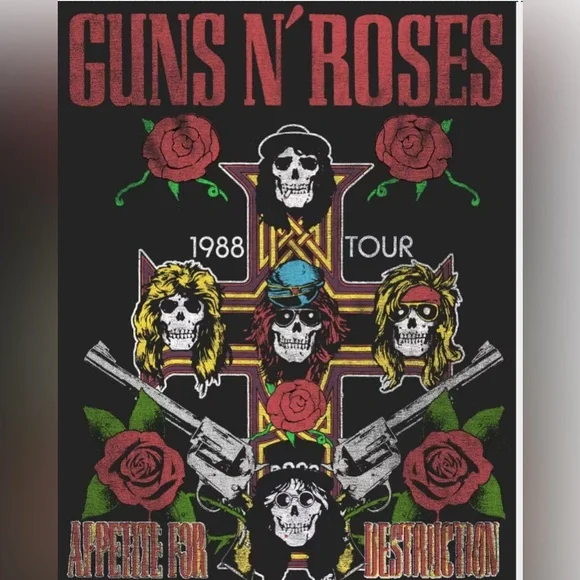 New WOT GNR 1988 Tour AFD Retro Fit Size Large Men’s. - Picture 2 of 9